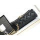 Migliore Repliche Borsa a tracolla con patta in pelle di agnello nera AS3896 Economiche Outlet Online
