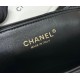 Miglior Falso Borsa a tracolla con patta in pelle di agnello nera AS3897 Economiche Premium