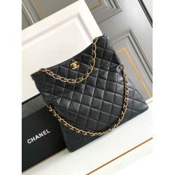 Migliore Repliche Borsa Hobo in pelle di agnello Nero AS4777 Economiche Outlet Online