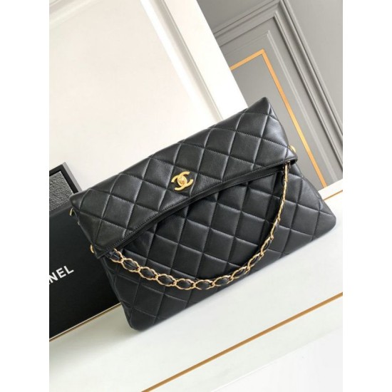 Migliore Repliche Borsa Hobo in pelle di agnello Nero AS4777 Economiche Outlet Online
