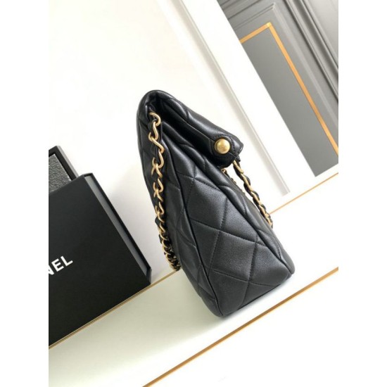 Migliore Repliche Borsa Hobo in pelle di agnello Nero AS4777 Economiche Outlet Online