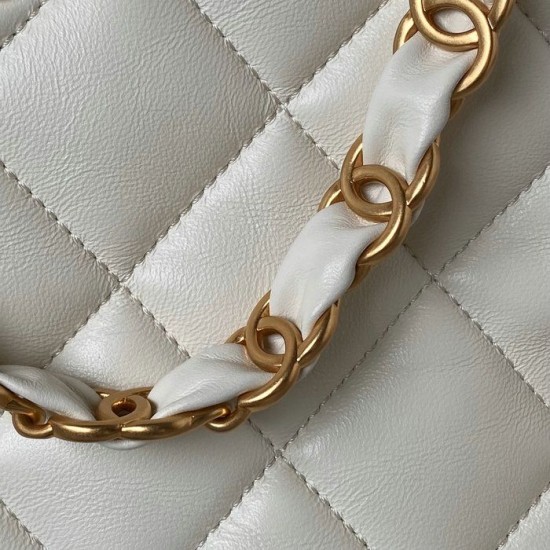 Migliore Repliche Borsa in pelle di agnello Bianco AS4754 Economiche Outlet Online