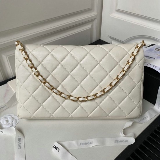 Miglior Falso Borsa Hobo in pelle di agnello Bianco AS4777 Economiche Premium