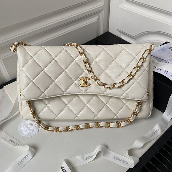 Miglior Falso Borsa Hobo in pelle di agnello Bianco AS4777 Economiche Premium
