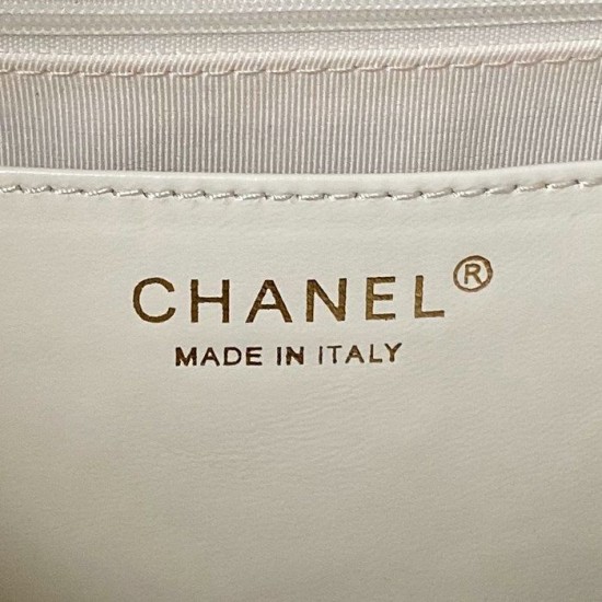 Miglior Falso Borsa Hobo in pelle di agnello Bianco AS4777 Economiche Premium