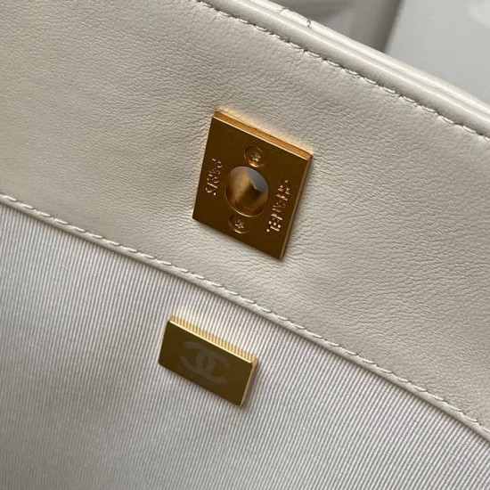Miglior Falso Borsa Hobo in pelle di agnello Bianco AS4777 Economiche Premium