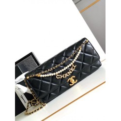 Migliore Repliche Borsa a tracolla in pelle di agnello AS2713 Nera Economiche Outlet Online