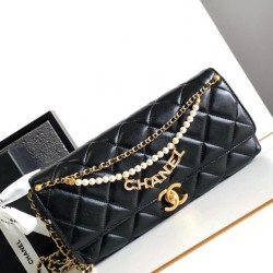 Migliore Repliche Borsa a tracolla in pelle di agnello AS2713 Nera Economiche Outlet Online
