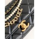 Migliore Repliche Borsa a tracolla in pelle di agnello AS2713 Nera Economiche Outlet Online