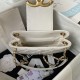 Replica perfetta Borsa a tracolla piccola in pelle di agnello bianca AS4609 Imitazione Outlet Online
