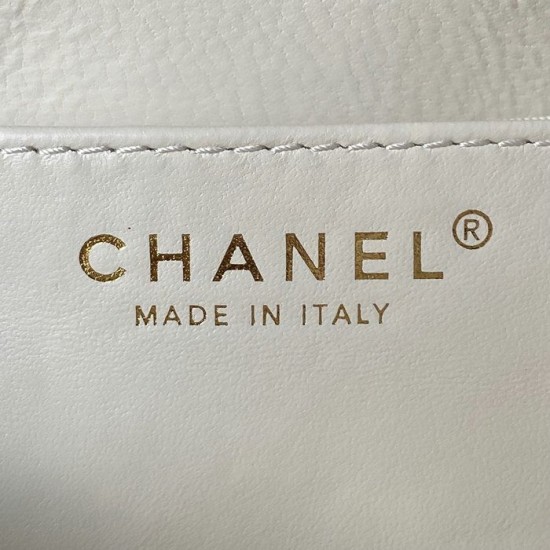 Replica perfetta Borsa a tracolla piccola in pelle di agnello bianca AS4609 Imitazione Outlet Online