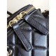 Migliore Repliche Beauty Case in pelle di agnello AS5222 Nero Economiche Outlet Online