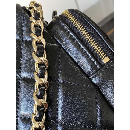 Migliore Repliche Beauty Case in pelle di agnello AS5222 Nero Economiche Outlet Online