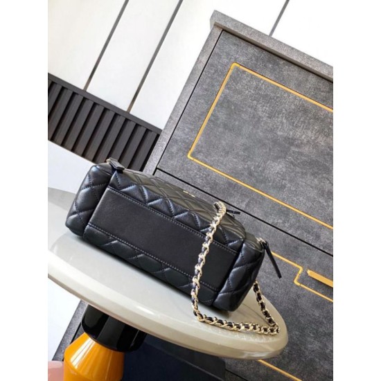 Migliore Repliche Beauty Case in pelle di agnello AS5222 Nero Economiche Outlet Online
