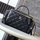 Migliore Repliche Beauty Case in pelle di agnello AS5222 Nero Economiche Outlet Online