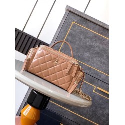 Miglior Falso Beauty Case in pelle di agnello AS5222 Cammello Economiche Premium