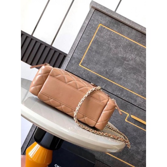 Miglior Falso Beauty Case in pelle di agnello AS5222 Cammello Economiche Premium