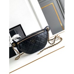 Perfette Qualità Repliche Marsupio in pelle di agnello nero AS4113 Imitazione Replica perfetta Marsupio in pelle di agnello nero AS4113 Imitazione Outlet Online