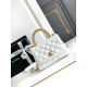 Migliore Repliche Borsa Mini Coco con manico AS2215 Bianca Economiche Outlet Online