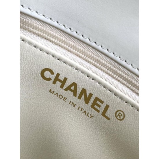 Migliore Repliche Borsa Mini Coco con manico AS2215 Bianca Economiche Outlet Online