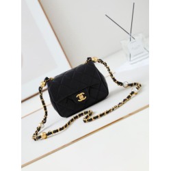 Replica perfetta Borsa Mini Flap AS4946 nera Imitazione Outlet Online