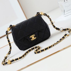 Replica perfetta Borsa Mini Flap AS4946 nera Imitazione Outlet Online