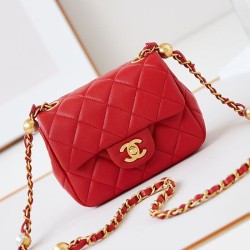 Migliore Repliche Borsa Mini Flap AS4946 rossa Economiche Outlet Online