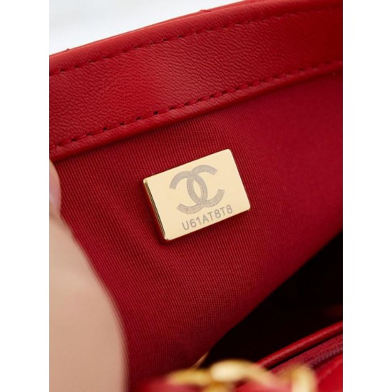 Migliore Repliche Borsa Mini Flap AS4946 rossa Economiche Outlet Online
