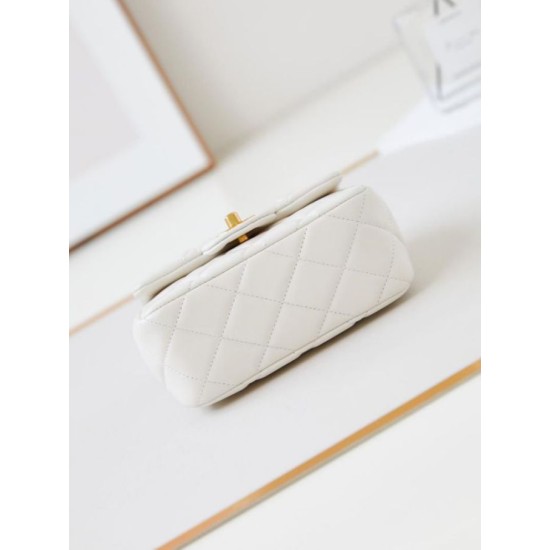 Miglior Falso Borsa Mini Flap AS4946 bianca Economiche Premium