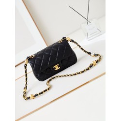 Migliore Repliche Borsa Mini Flap AS4947 nera Economiche Outlet Online