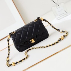 Migliore Repliche Borsa Mini Flap AS4947 nera Economiche Outlet Online