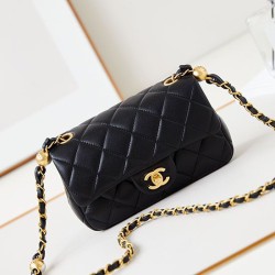 Migliore Repliche Borsa Mini Flap AS4947 nera Economiche Outlet Online