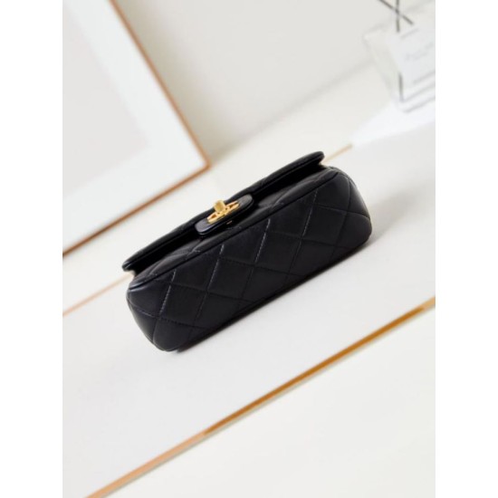 Migliore Repliche Borsa Mini Flap AS4947 nera Economiche Outlet Online