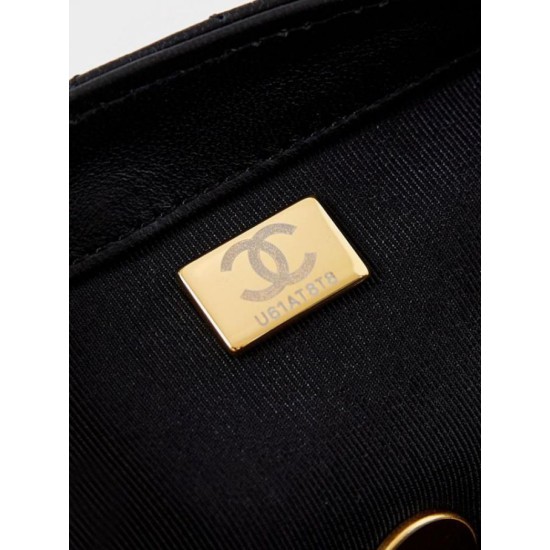 Migliore Repliche Borsa Mini Flap AS4947 nera Economiche Outlet Online