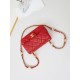Replica perfetta Borsa Mini Flap AS4947 rossa Imitazione Outlet Online