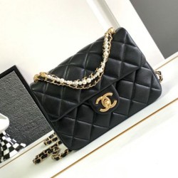 Miglior Falso Borsa Mini con patta nera AS4384 Economiche Premium