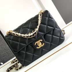 Miglior Falso Borsa Mini con patta nera AS4384 Economiche Premium