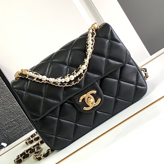 Miglior Falso Borsa Mini con patta nera AS4384 Economiche Premium