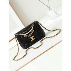 Replica perfetta Borsa mini con patta nera AS4986 Imitazione Outlet Online