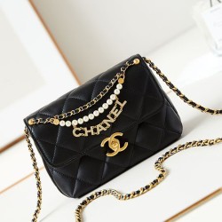 Replica perfetta Borsa mini con patta nera AS4986 Imitazione Outlet Online