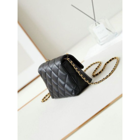 Replica perfetta Borsa mini con patta nera AS4986 Imitazione Outlet Online