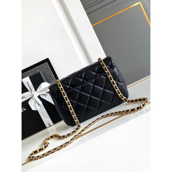 Replica perfetta Mini Flap Bag Nero AS5026 Imitazione Outlet Online
