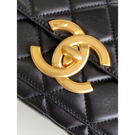 Replica perfetta Mini Flap Bag Nero AS5026 Imitazione Outlet Online