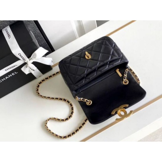 Replica perfetta Mini Flap Bag Nero AS5026 Imitazione Outlet Online