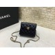 Miglior Falso Mini pochette con manico con catena nera AP2945 Economiche Premium