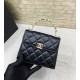 Miglior Falso Mini pochette con manico con catena nera AP2945 Economiche Premium