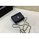 Miglior Falso Mini pochette con manico con catena nera AP2945 Economiche Premium