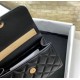 Miglior Falso Mini pochette con manico con catena nera AP2945 Economiche Premium