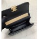 Miglior Falso Mini pochette con manico con catena nera AP2945 Economiche Premium