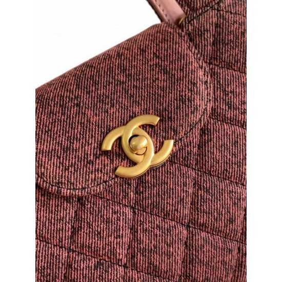 Migliore Repliche Borsa Mini Kelly Denim arancione AS4416 Economiche Outlet Online